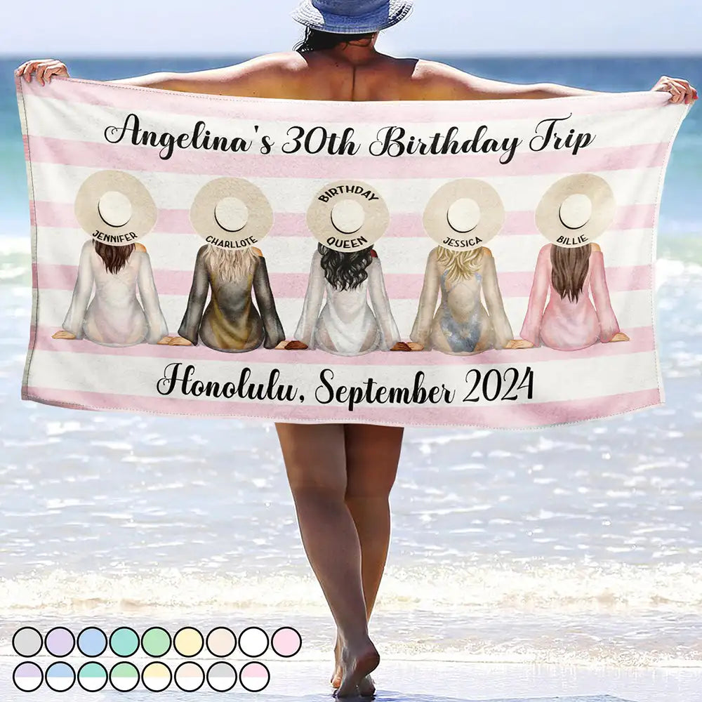 Birthday Trip - Personalized Beach Towel