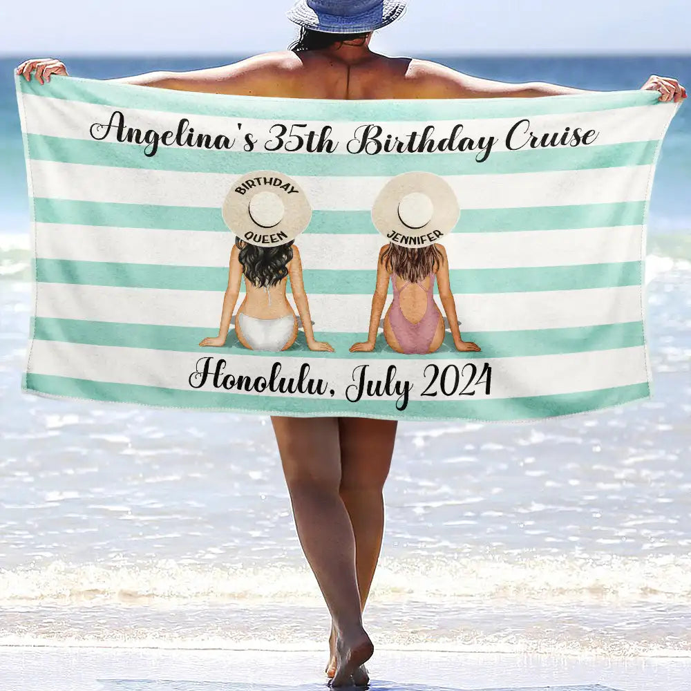 Birthday Trip - Personalized Beach Towel
