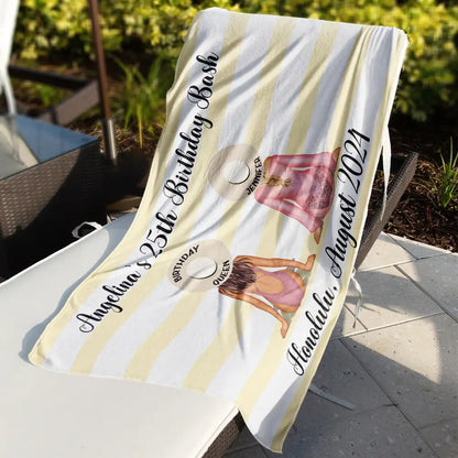 Birthday Trip - Personalized Beach Towel