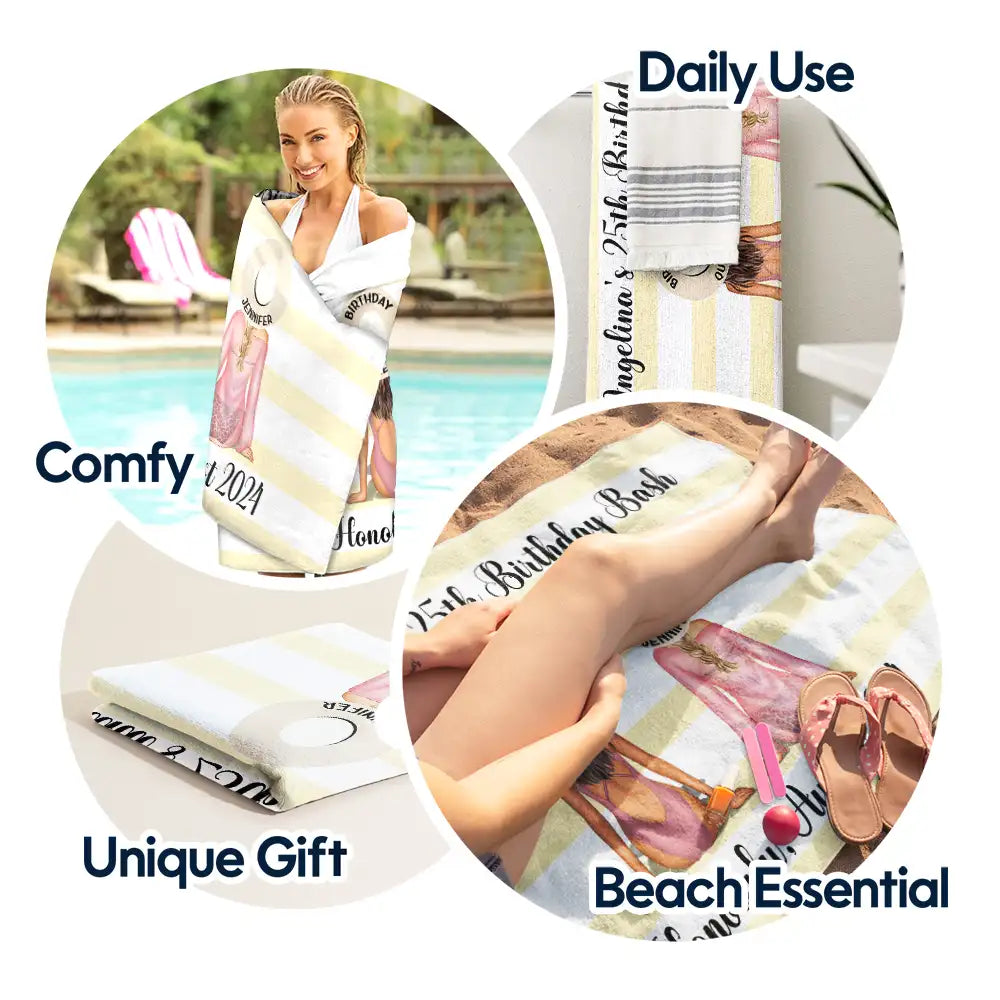 Birthday Trip - Personalized Beach Towel