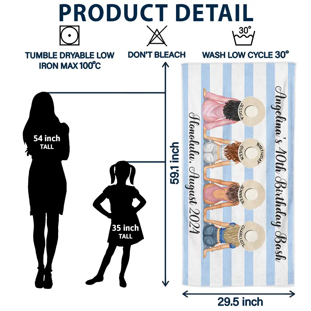 Birthday Trip - Personalized Beach Towel