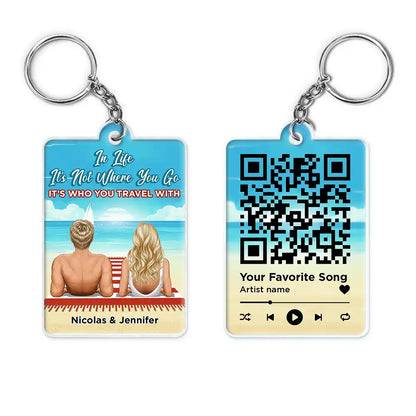 Who You Travel With - Personalized Acrylic Keychain