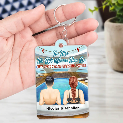 Who You Travel With - Personalized Acrylic Keychain