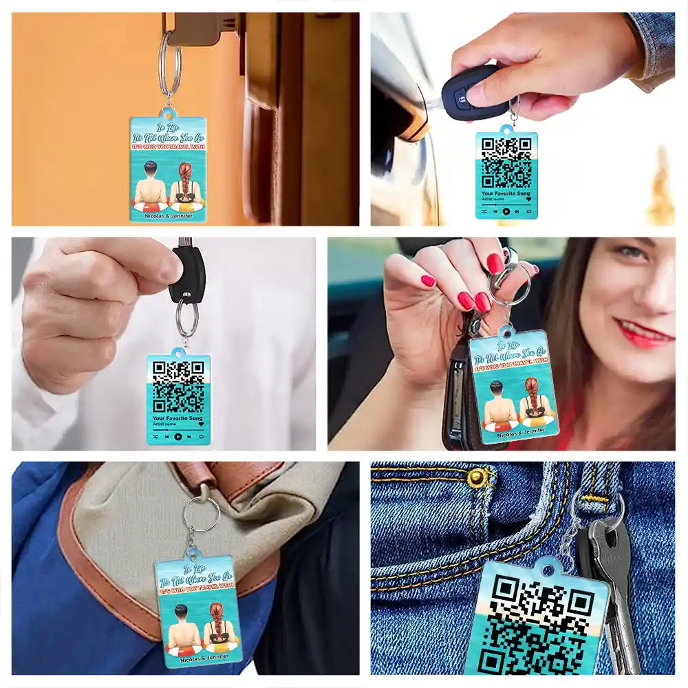 Who You Travel With - Personalized Acrylic Keychain