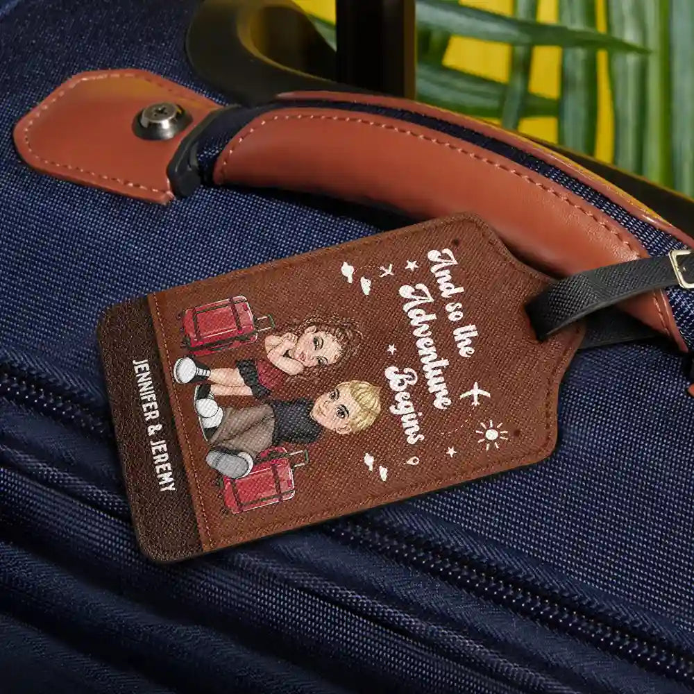 Y2K And So The Adventure Begins Couple - Personalized Luggage Tag