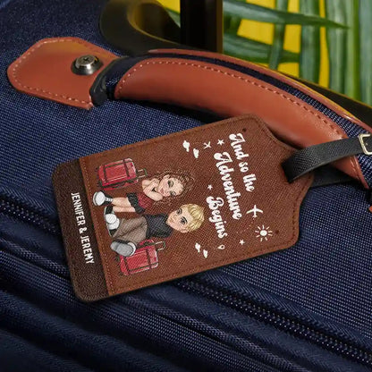 Y2K And So The Adventure Begins Couple - Personalized Luggage Tag