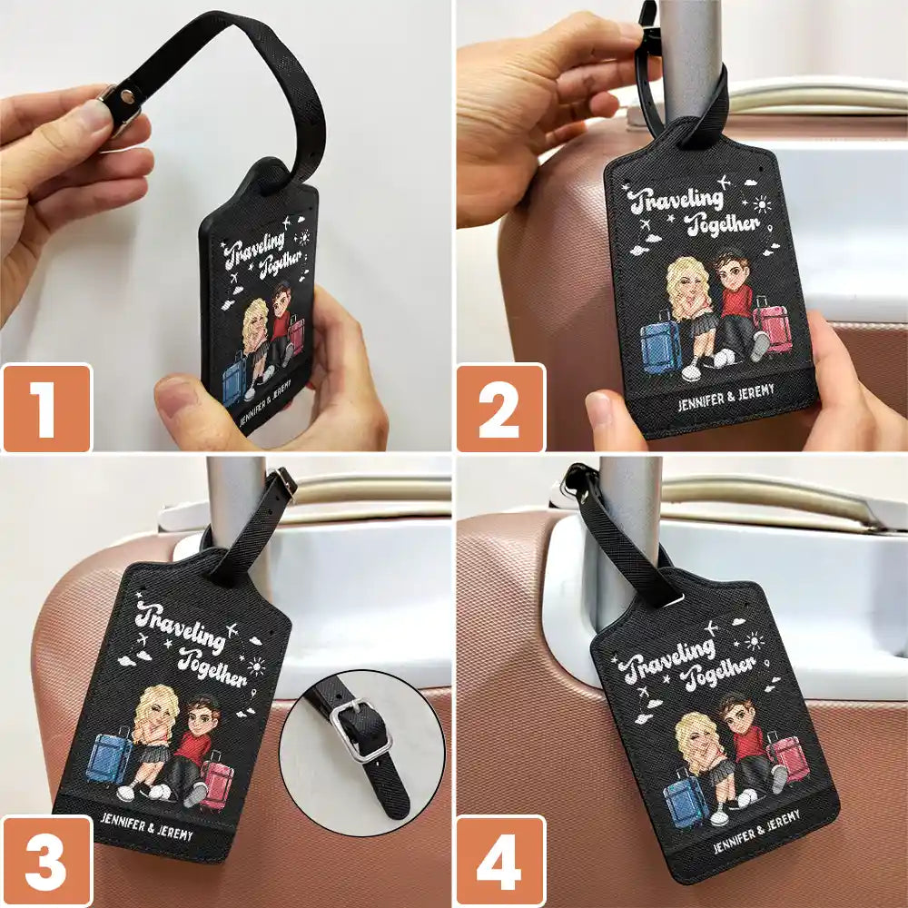 Y2K And So The Adventure Begins Couple - Personalized Luggage Tag