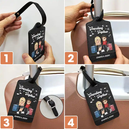 Y2K And So The Adventure Begins Couple - Personalized Luggage Tag