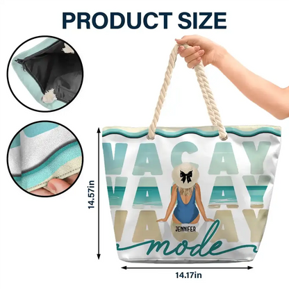 Vacay Mode - Personalized Beach Bag