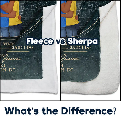 Star Map Couple I Love You To The Stars - Personalized Fleece Blanket, Sherpa Blanket