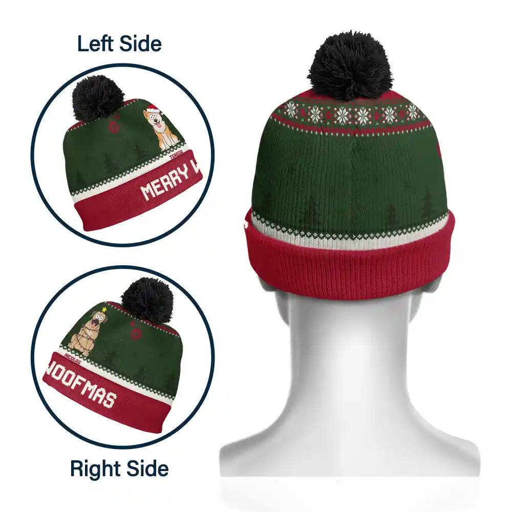 Feliz Navidog - Personalized Bobble Beanie Hat