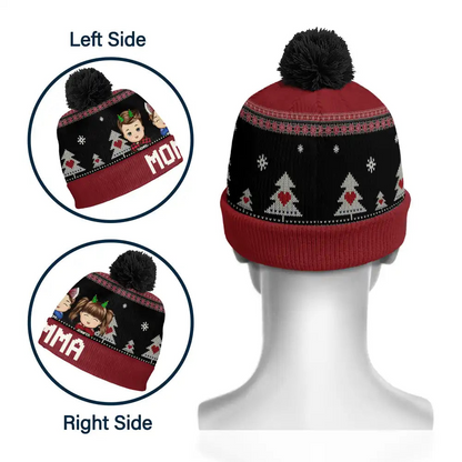 Christmas Grandkids - Personalized Bobble Beanie Hat