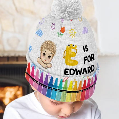 Alphabet Kid's Name - Personalized Bobble Beanie Hat