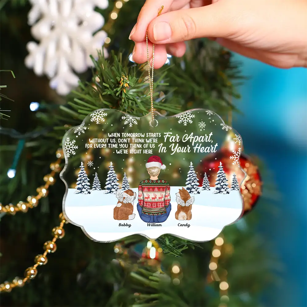 Christmas Memorial When Tomorrow Starts Without Me - Personalized Medallion Acrylic Ornament