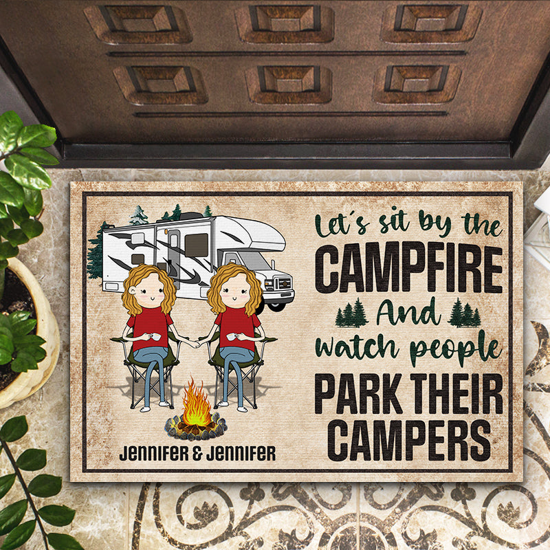 Funny Couple Making Memories One Campsite At A Time - Couple Gift - Personalized Custom Doormat