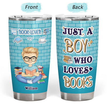 Just A Girl Who Loves Books - Reading Gift - Personalized Custom Tumbler