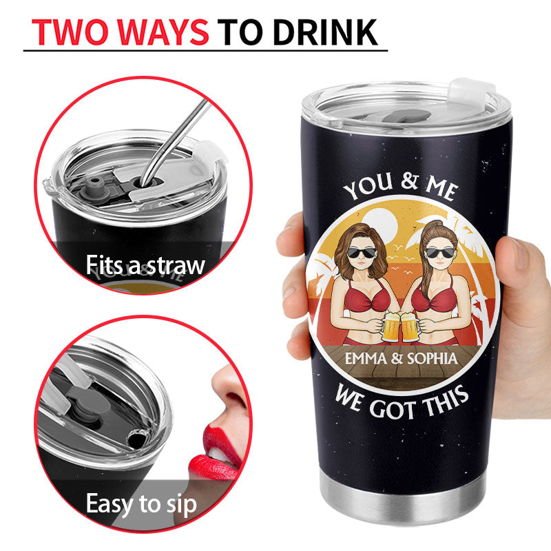 Husband And Wife Drinking Buddies For Life Black - Couple Gift - Personalized Custom Tumbler