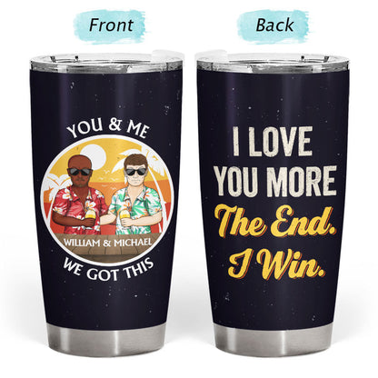 Husband And Wife Drinking Buddies For Life Black - Couple Gift - Personalized Custom Tumbler