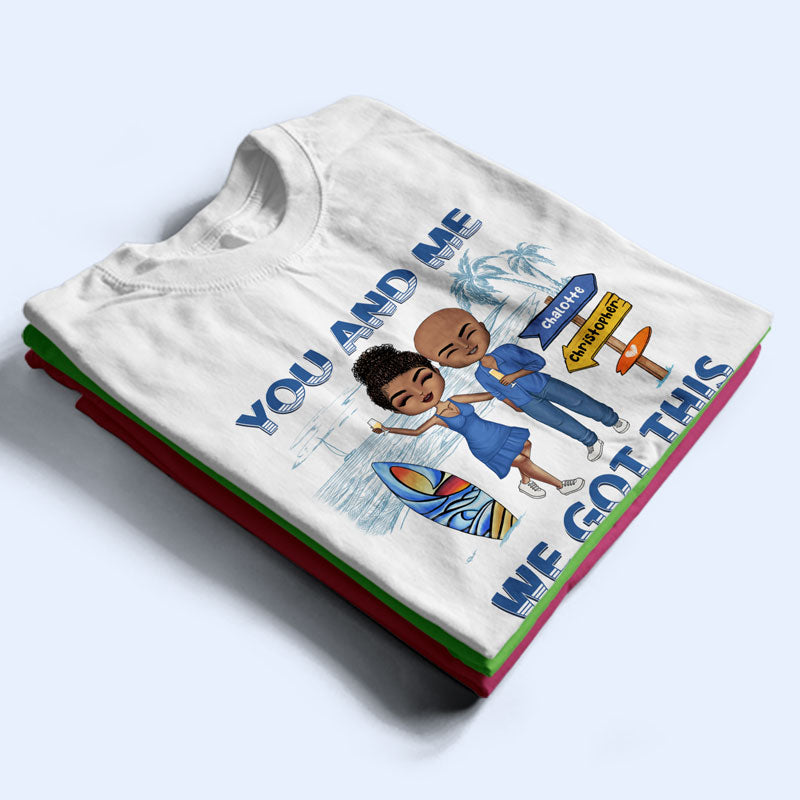 I Love You To The Beach And Back Couple - Gift For Couples - Personalized Custom T Shirt