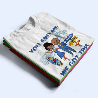 I Love You To The Beach And Back Couple - Gift For Couples - Personalized Custom T Shirt