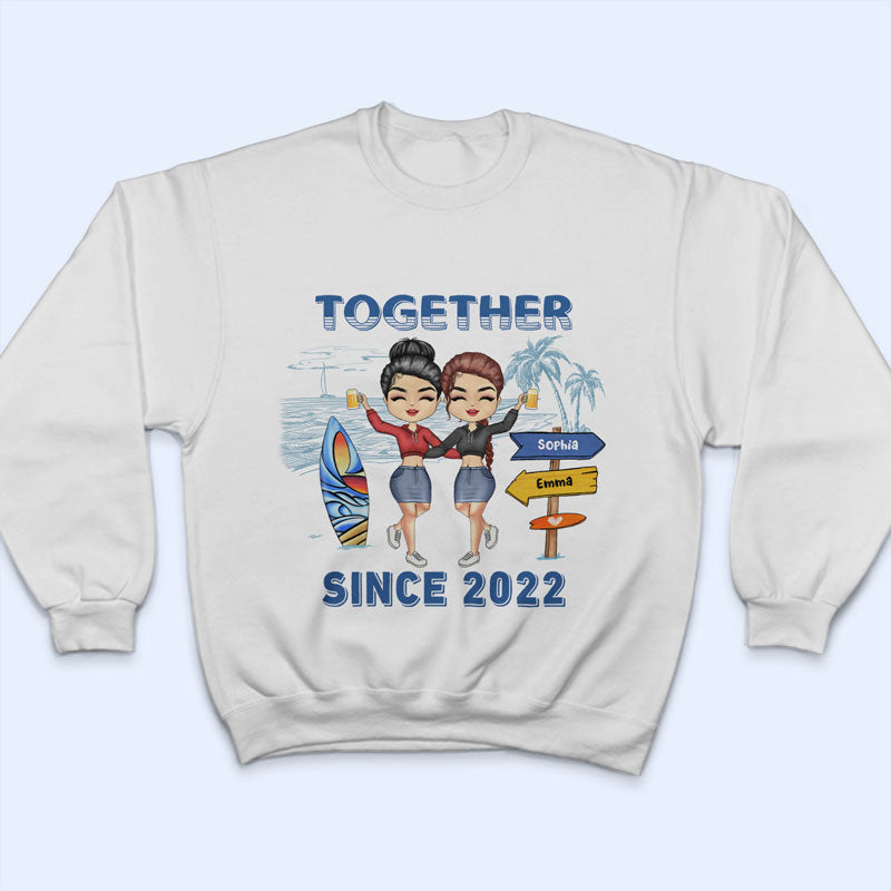 I Love You To The Beach And Back Couple - Gift For Couples - Personalized Custom T Shirt