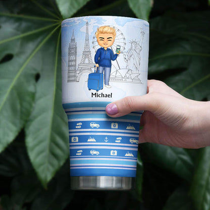 Just A Girl Who Loves Traveling - Gift For Traveling Lovers - Personalized Custom 30 Oz Tumbler
