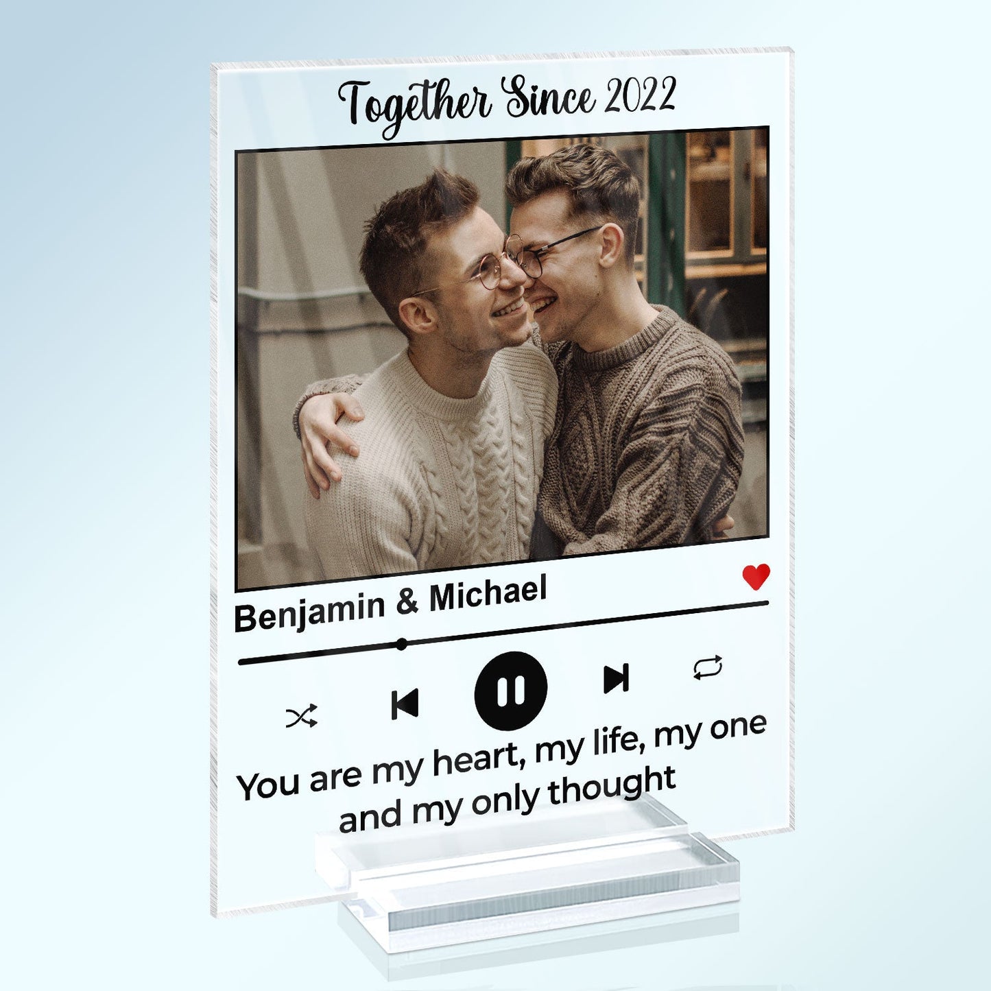 Custom Photo We Built A Life We Loved Husband Wife Couple - Anniversary Gift - Personalized Custom Vertical Rectangle Acrylic Plaque