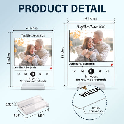 Custom Photo We Built A Life We Loved Husband Wife Couple - Anniversary Gift - Personalized Custom Vertical Rectangle Acrylic Plaque