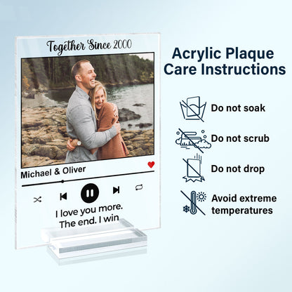 Custom Photo We Built A Life We Loved Husband Wife Couple - Anniversary Gift - Personalized Custom Vertical Rectangle Acrylic Plaque