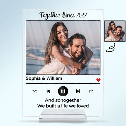 Custom Photo We Built A Life We Loved Husband Wife Couple - Anniversary Gift - Personalized Custom Vertical Rectangle Acrylic Plaque