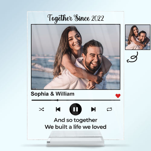 Custom Photo We Built A Life We Loved Husband Wife Couple - Anniversary Gift - Personalized Custom Vertical Rectangle Acrylic Plaque