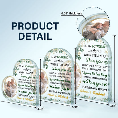 Custom Photo When I Tell You I Love You Husband Wife Couple - Anniversary Gift - Personalized Custom Heart Shaped Acrylic Plaque