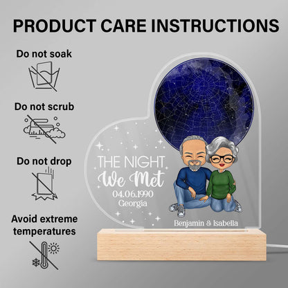 Star Map Under This Sky It All Began - Birthday, Loving Gift For Couples - Personalized Custom 3D Led Light Wooden Base