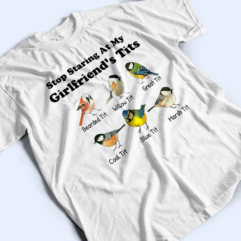 Stop Staring At My Wife - Personalized T Shirt