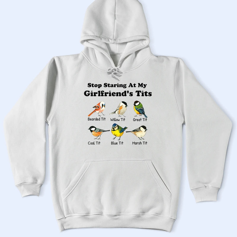 Stop Staring At My Wife - Personalized T Shirt