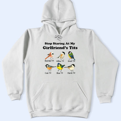 Stop Staring At My Wife - Personalized T Shirt