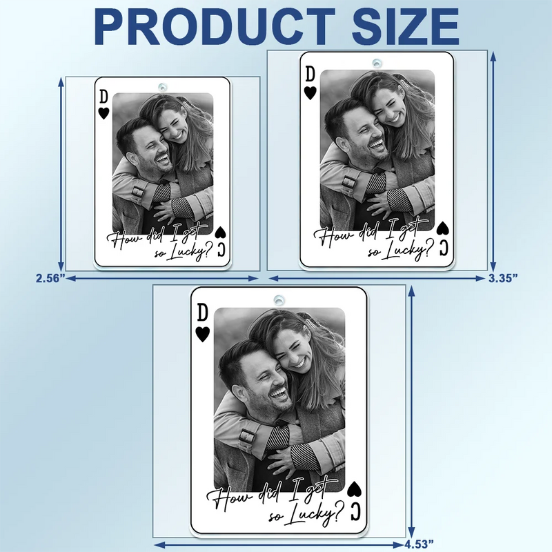 Custom Photo Drive Safe Handsome Playing Card - Personalized Acrylic Car Hanger