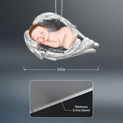 Sleep In Heavenly Peace Baby Loss Infant Loss Sympathy Gift Memorial Keepsake Personalized Acrylic Ornament