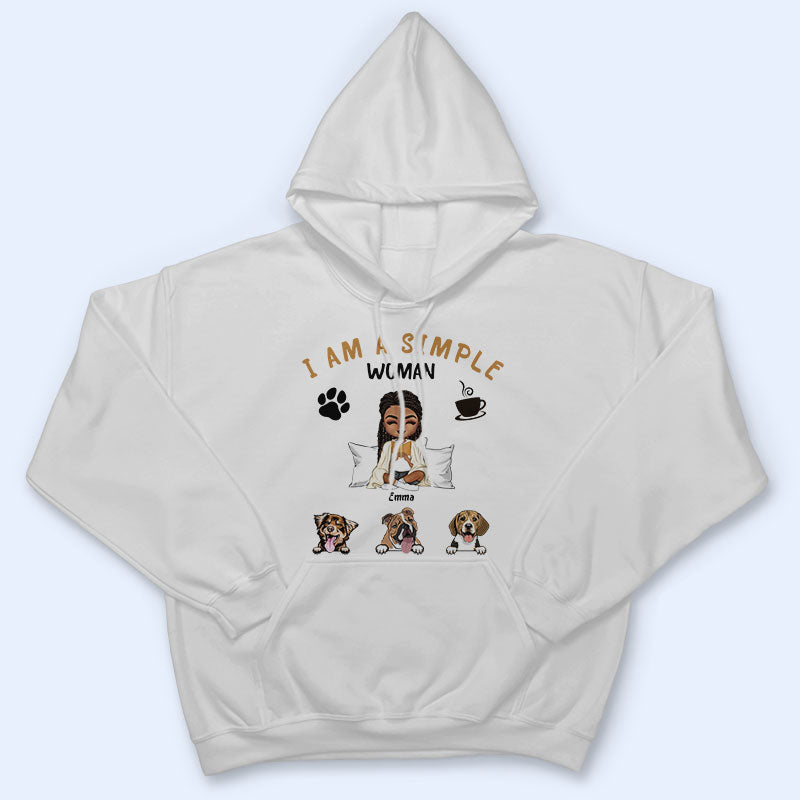 Simple Woman Reading - Gift For Dog Mom - Personalized Custom T Shirt