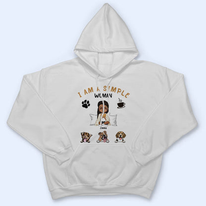 Simple Woman Reading - Gift For Dog Mom - Personalized Custom T Shirt