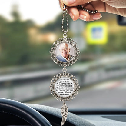 Custom Photo You Left Me Beautiful Memories Memorial - Personalized Photo Pendant Charm