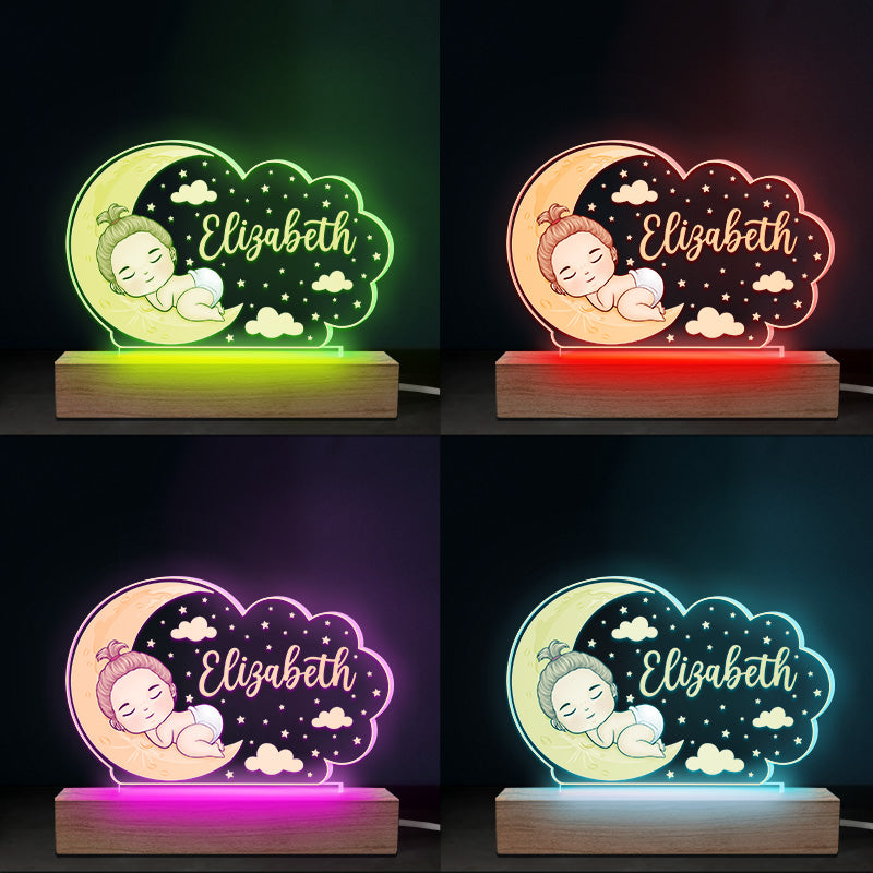 Sleep Tight Baby - Family Personalized Custom Heart 3D LED Light - Mother's Day, Baby Shower Gift, Gift For First Mom