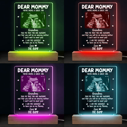 Custom Photo I Can't Wait To Meet You - Family Personalized Custom Rectangle Shaped 3D LED Light - Mother's Day, Baby Shower Gift, Gift For First Mom