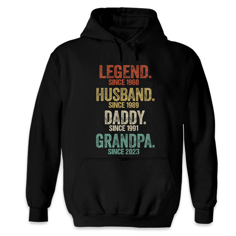 Legend Husband Daddy Grandpa - Family Personalized Custom Unisex T-shirt, Premium T-shirt, Hoodie - Father's Day, Birthday Gift For Dad, Grandpa