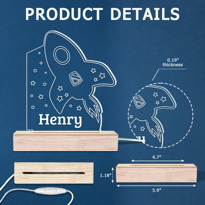 Lovely Moon & Stars - Family Personalized Custom Heart 3D LED Light - Mother's Day, Baby Shower Gift, Gift For First Mom