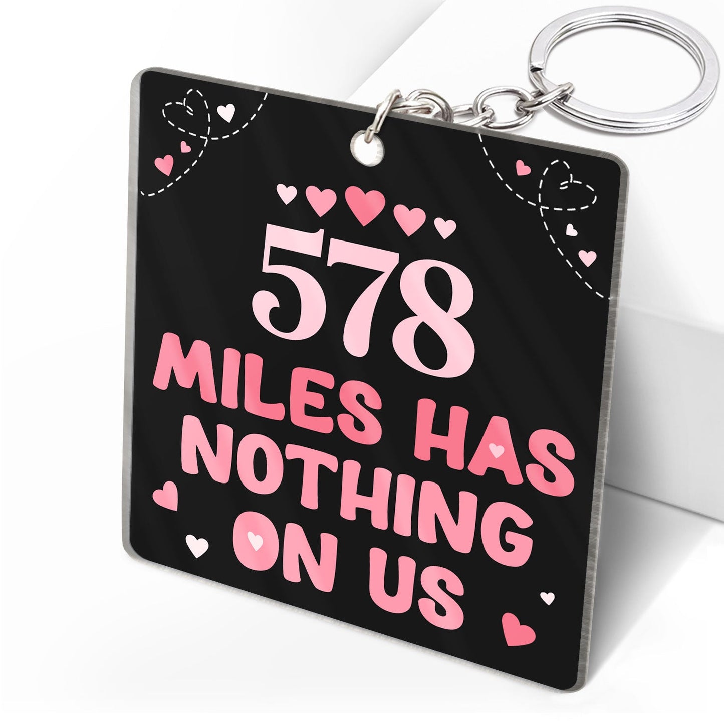 Couple Miles Has Nothing On Us - Gift For Long Distance Couples - Personalized Acrylic Keychain