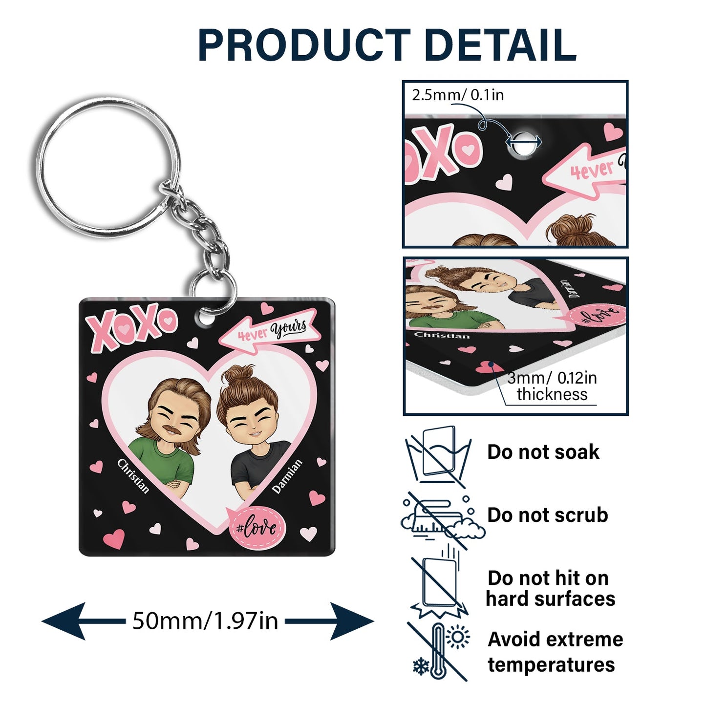 Couple Miles Has Nothing On Us - Gift For Long Distance Couples - Personalized Acrylic Keychain