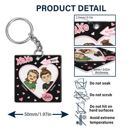 Couple Miles Has Nothing On Us - Gift For Long Distance Couples - Personalized Acrylic Keychain