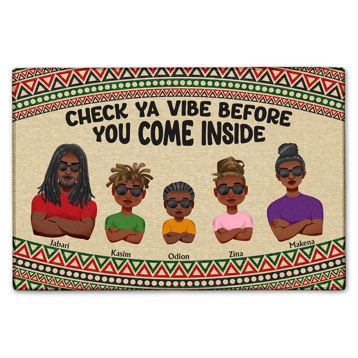 Check Ya Vibe - Home Decoration For Couple & Parents - Personalized Doormat