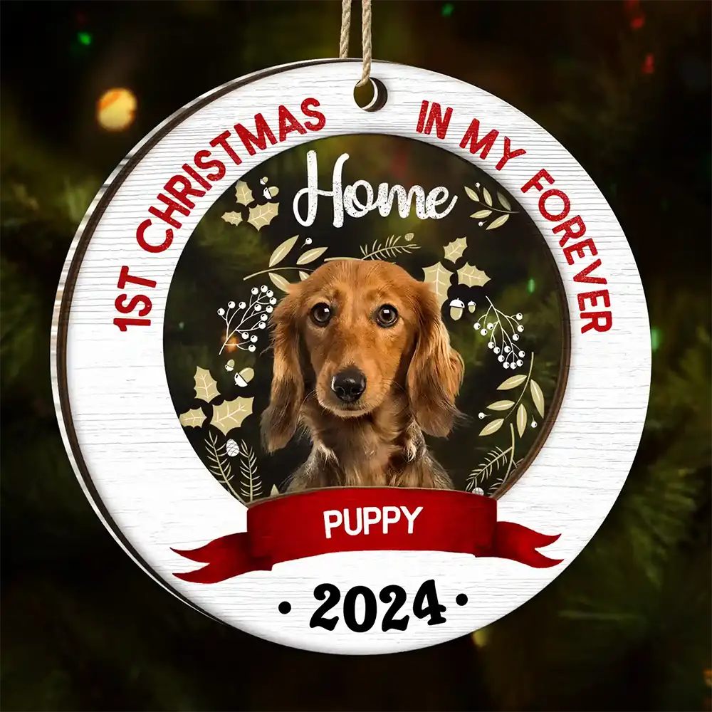 Custom Photo My Forever Home - Christmas Gift For Pet Lovers - Personalized Acrylic Ornament